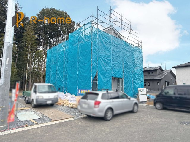 かすみがうら市下稲吉2期　新築戸建て　4号棟の外観|ご予約を頂ければ、『平日』はもちろん『早朝』や『夜間』もご見学可能です♪お気軽にお申し付けください♪