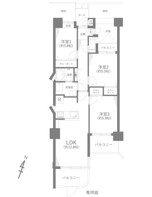 ザ・ステイツ志木アーバンヒルズの間取り