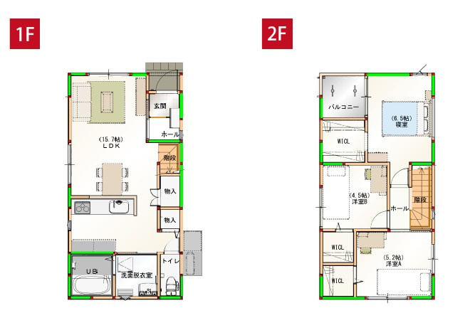 高知市介良乙　新築一戸建て⑰の間取り