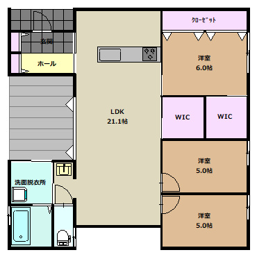 土佐市蓮池　中古住宅の間取り
