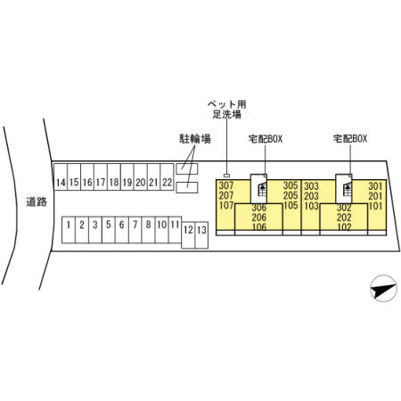 ペリゴール・ブランの区画図