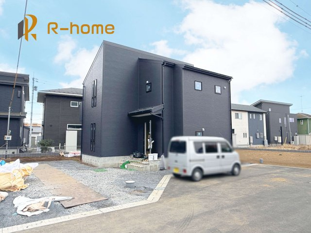 かすみがうら市下稲吉2期　新築戸建て　6号棟の外観|ご予約を頂ければ、『平日』はもちろん『早朝』や『夜間』もご見学可能です♪お気軽にお申し付けください♪