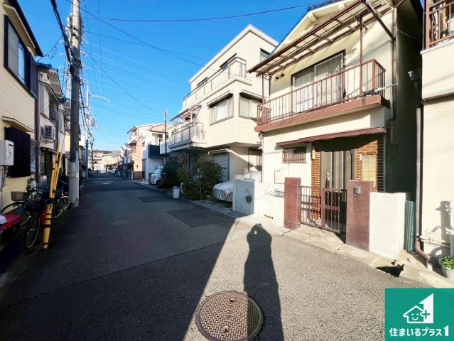 尼崎市西昆陽　売土地の前面道路含む現地写真|周辺は落ち着いた街並みの住宅地！子育てがしやすい住環境です！