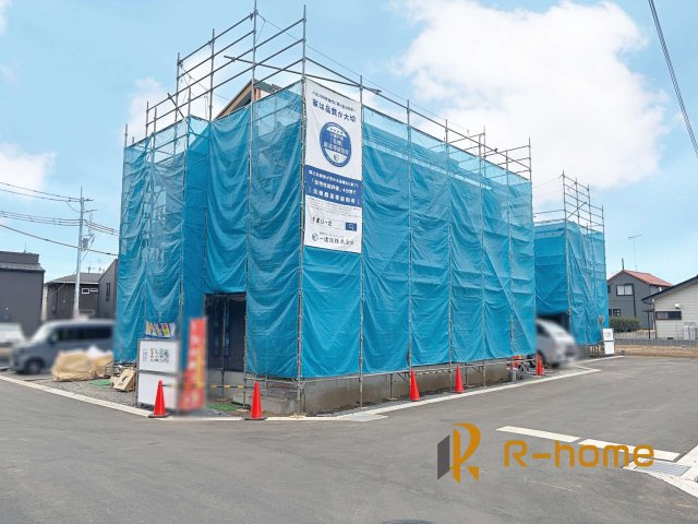 かすみがうら市下稲吉2期　新築戸建て　7号棟の外観|ご予約を頂ければ、『平日』はもちろん『早朝』や『夜間』もご見学可能です♪お気軽にお申し付けください♪