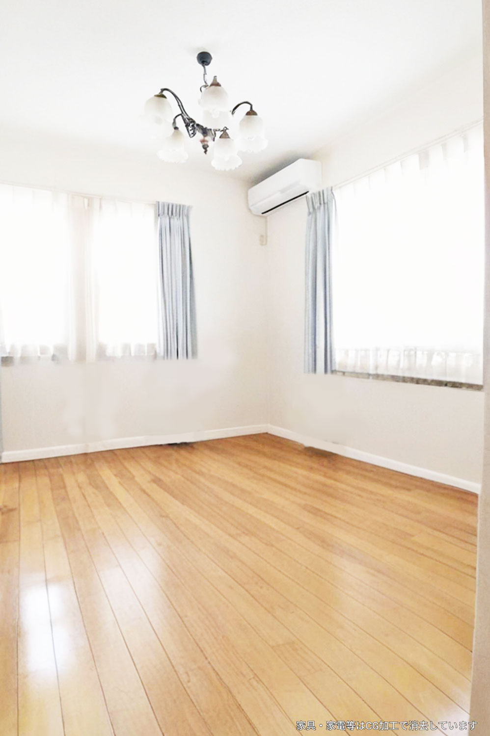 神戸市西区伊川谷町有瀬 中古戸建の内装|洋室A 5.4帖
※既存家具はCG加工で削除しております。イメージ写真としてご参照ください。