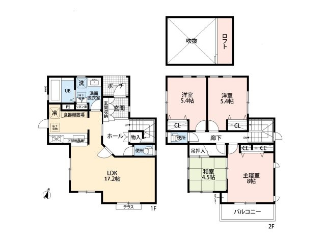 神戸市西区伊川谷町有瀬 中古戸建の間取り|間取図