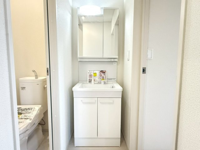 川越市南大塚4丁目　未入居一戸建て　3号棟の独立洗面台|独立洗面台で身支度をすべて済ませてしまいましょう