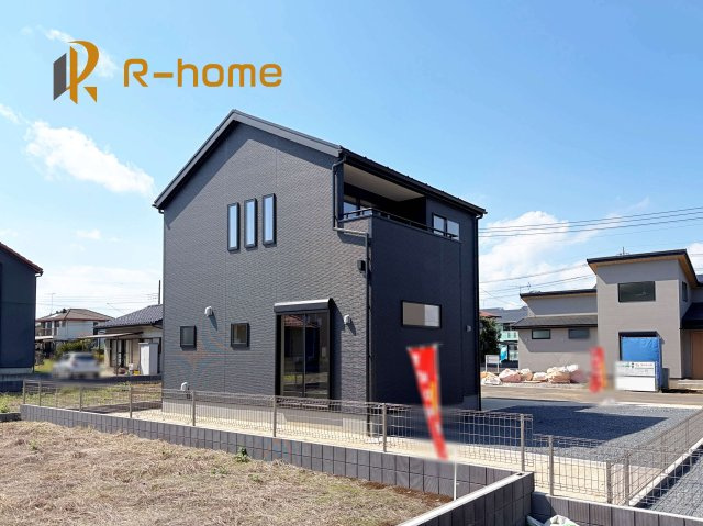 かすみがうら市下稲吉2期　新築戸建て　8号棟の外観|建物完成いたしました！ご予約で『平日』や『夕方』などでもご見学可能です！
