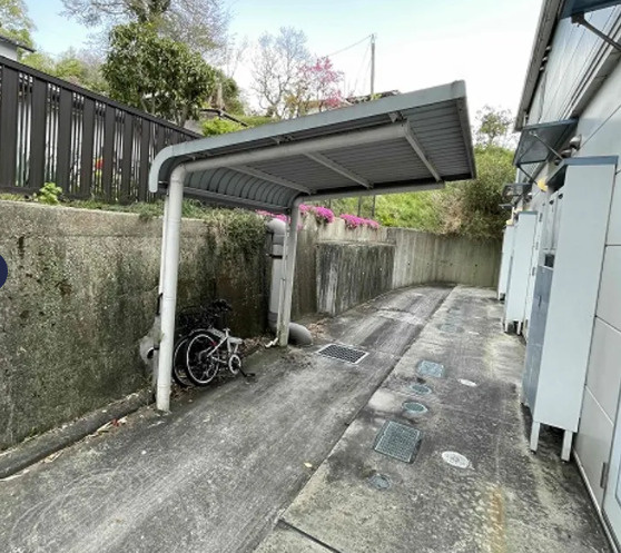 宮城県二本松市　一棟アパートの駐車場