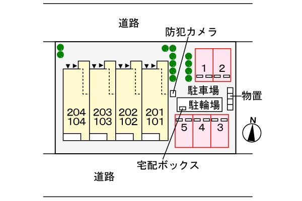 デフィ高埇の区画図|駐車場