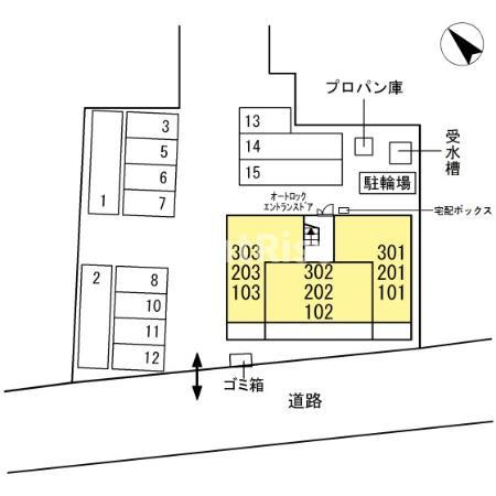 ヴィラ ウィステリアの区画図