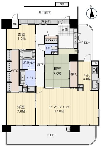 アルファガーデン持田の間取り|99.90㎡　3LDK