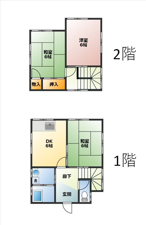 白鳥貸家の間取り