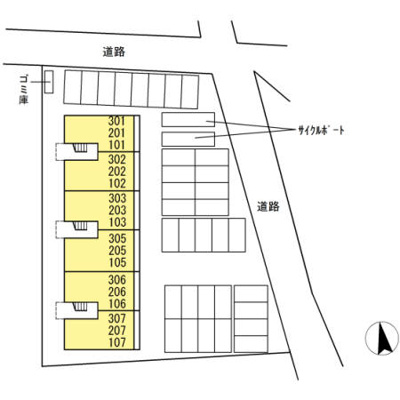 【区画図】 | カーサ・ソレイユⅡ