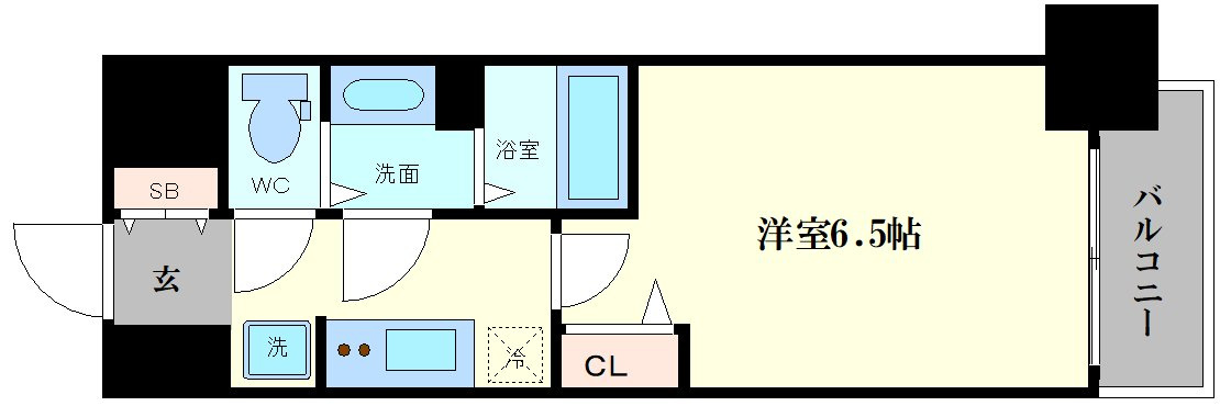 プレサンス難波マジョリティの間取り