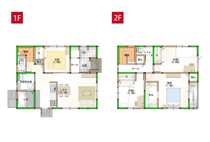 高知市六泉寺町建売①の間取り