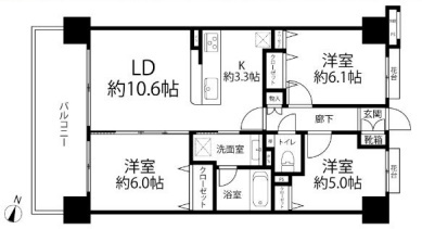 ランドステージ東大島エグゼタワーの間取り