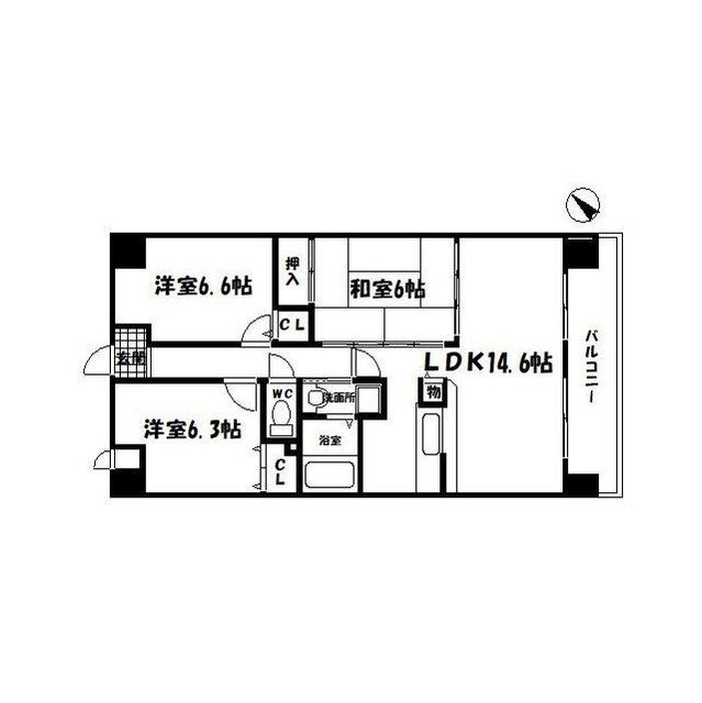 ボヌール千里中央弐番館の間取り