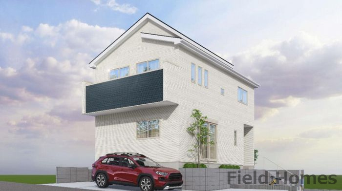 厚木市上荻野新築戸建て　2期1号棟の外観パース|外観イメージ「厚木市棚沢新築戸建て」