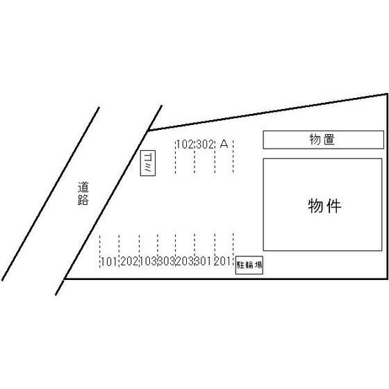 岐阜市芥見４丁目のアパートの駐車場