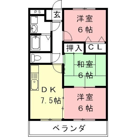 岐阜市芥見４丁目のアパートの間取り