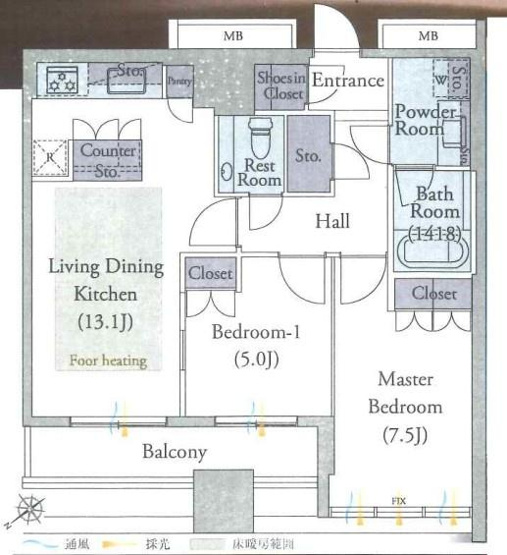 【間取り】 | プラウドタワー二子玉川