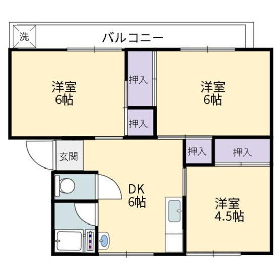 【間取り】 | コーポ桧山