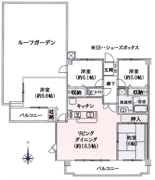 シャトー岡崎Ⅲ番館の間取り|間取り図です