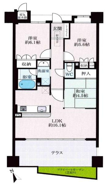 モアグレース光ヶ丘の間取り|間取り図です