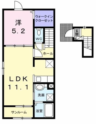 アマーレ　スパーツィオ　Ⅰの間取り