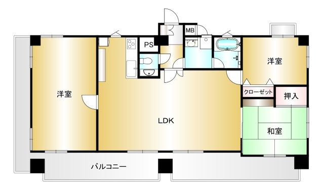 ライオンズマンション天文館　山之口町7-33の間取り