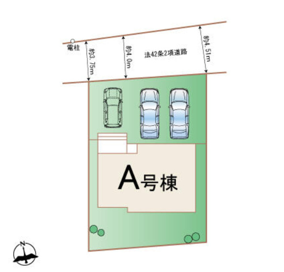 【区画図】 | 7/25値下げ☆お買い得☆前橋市北代田町　A号棟