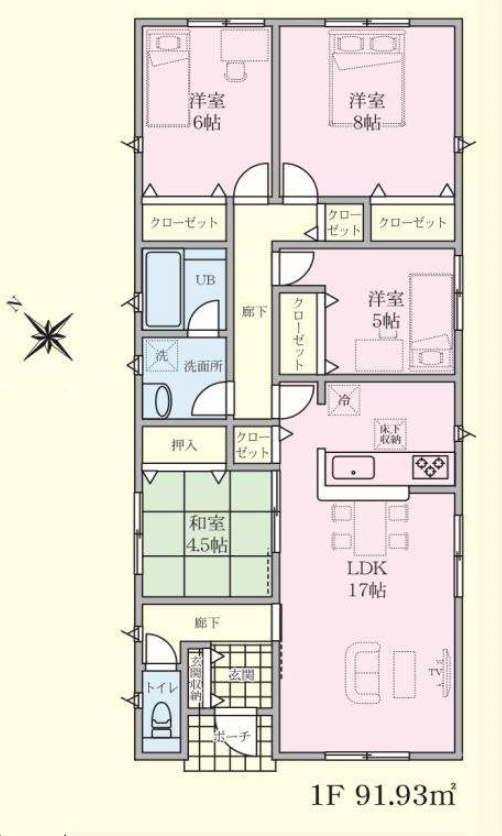 新築戸建　　上田市大屋第３　全２棟の間取り