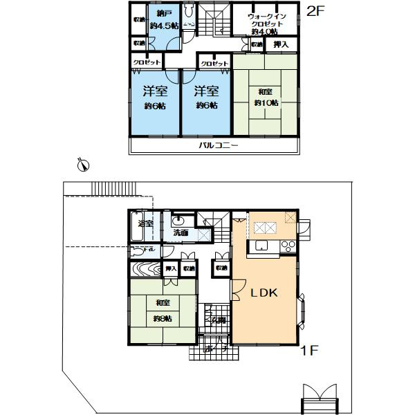 唐櫃台２丁目一戸建の間取り
