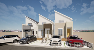 【外観】 | 藤沢市善行坂2丁目  4号棟 3期 | イメージパース（完成時に現況と異なる場合は現況優先となります）