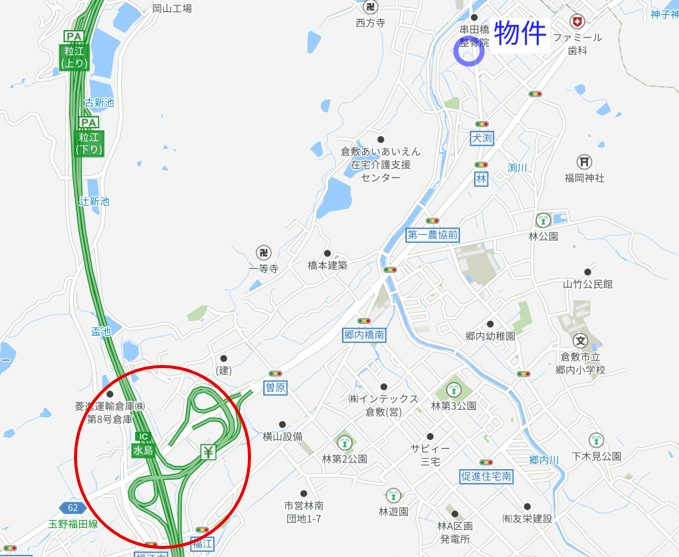 林借地の地図