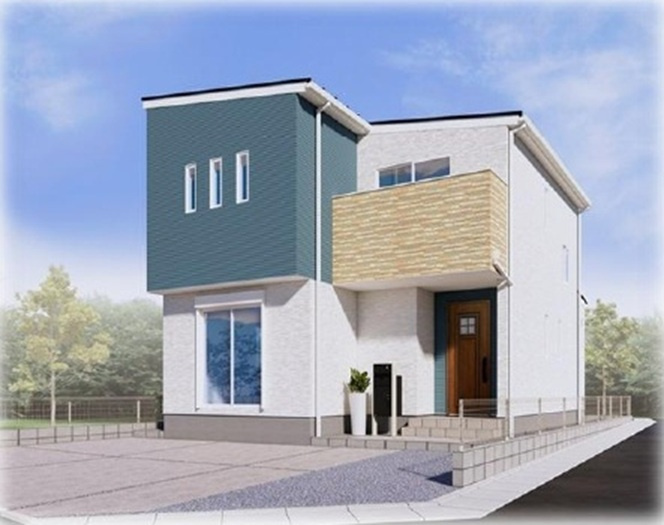 【仲介手数料無料】新築戸建　東松山市松山町3-5-74（2号棟）の外観パース