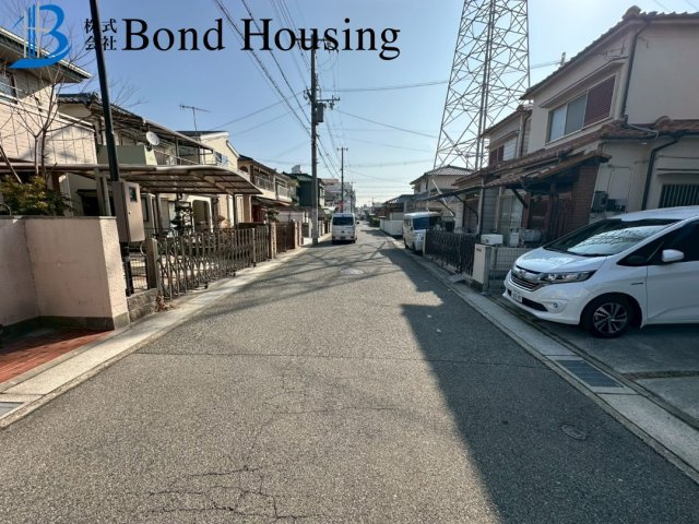 山電　西新町駅徒歩15分　明石市大道町１丁目　新築戸建の前面道路含む現地写真