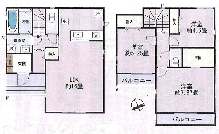 「南間口」「長期優良住宅」 玉津町今津 限定1棟の間取り