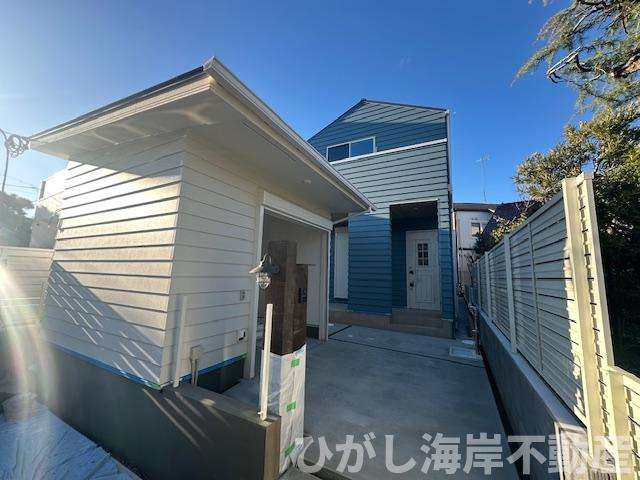 藤沢市辻堂5丁目　新築戸建の外観|1月29日撮影　建築中　現地外観