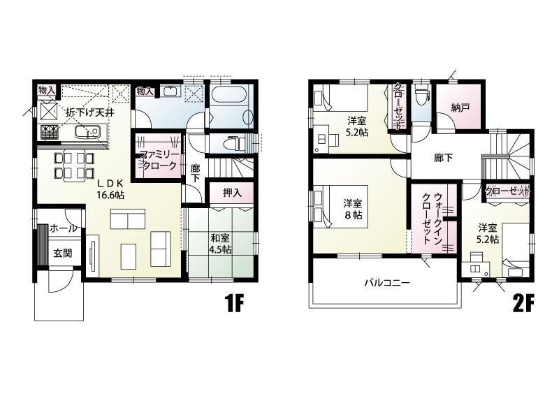 小山市東間々田　新築戸建3の間取り