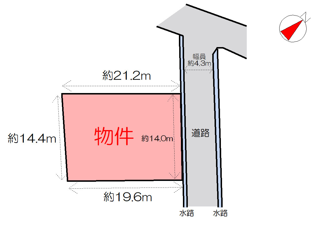 丹波市青垣町口塩久の売地の区画図