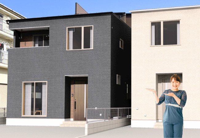 生石町の新築建売住宅2号棟　松山市生石町の新築戸建の外観|外観パースです。現在建築中です！！