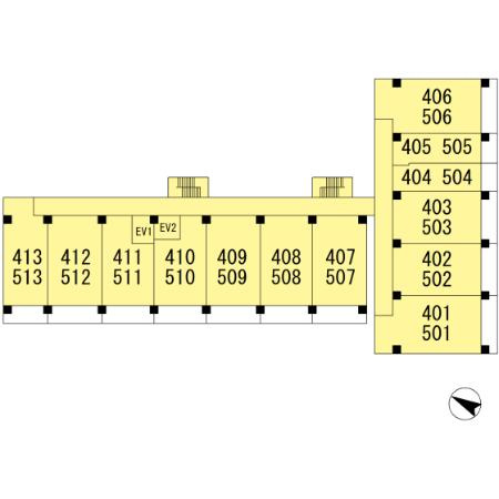 リーラ横浜川和町の区画図