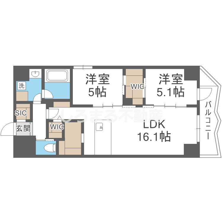 コンフォリア・リヴ谷町四丁目の間取り