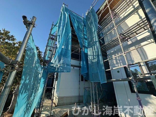 藤沢市辻堂東海岸1丁目　新築戸建　全４棟の外観|1月23日撮影　建築中　現地外観