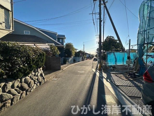 藤沢市辻堂東海岸1丁目　新築戸建　全４棟の前面道路含む現地写真|1月23日撮影　建築中　現地外観