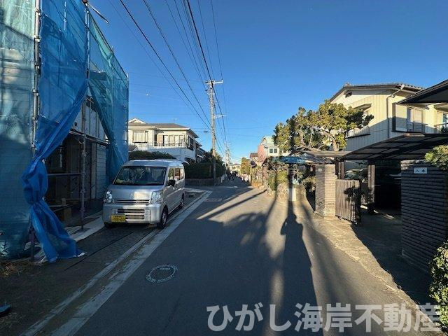 藤沢市辻堂東海岸1丁目　新築戸建　全４棟の前面道路含む現地写真|1月23日撮影　建築中　現地外観