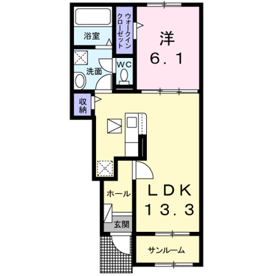 【洋室】 | ベルフルール・ドレⅡ