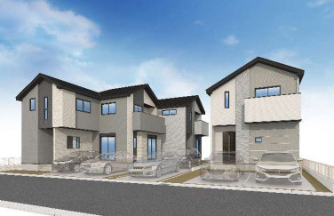 所沢市東狭山ヶ丘７期　新築戸建　全5棟 1号棟の外観パース